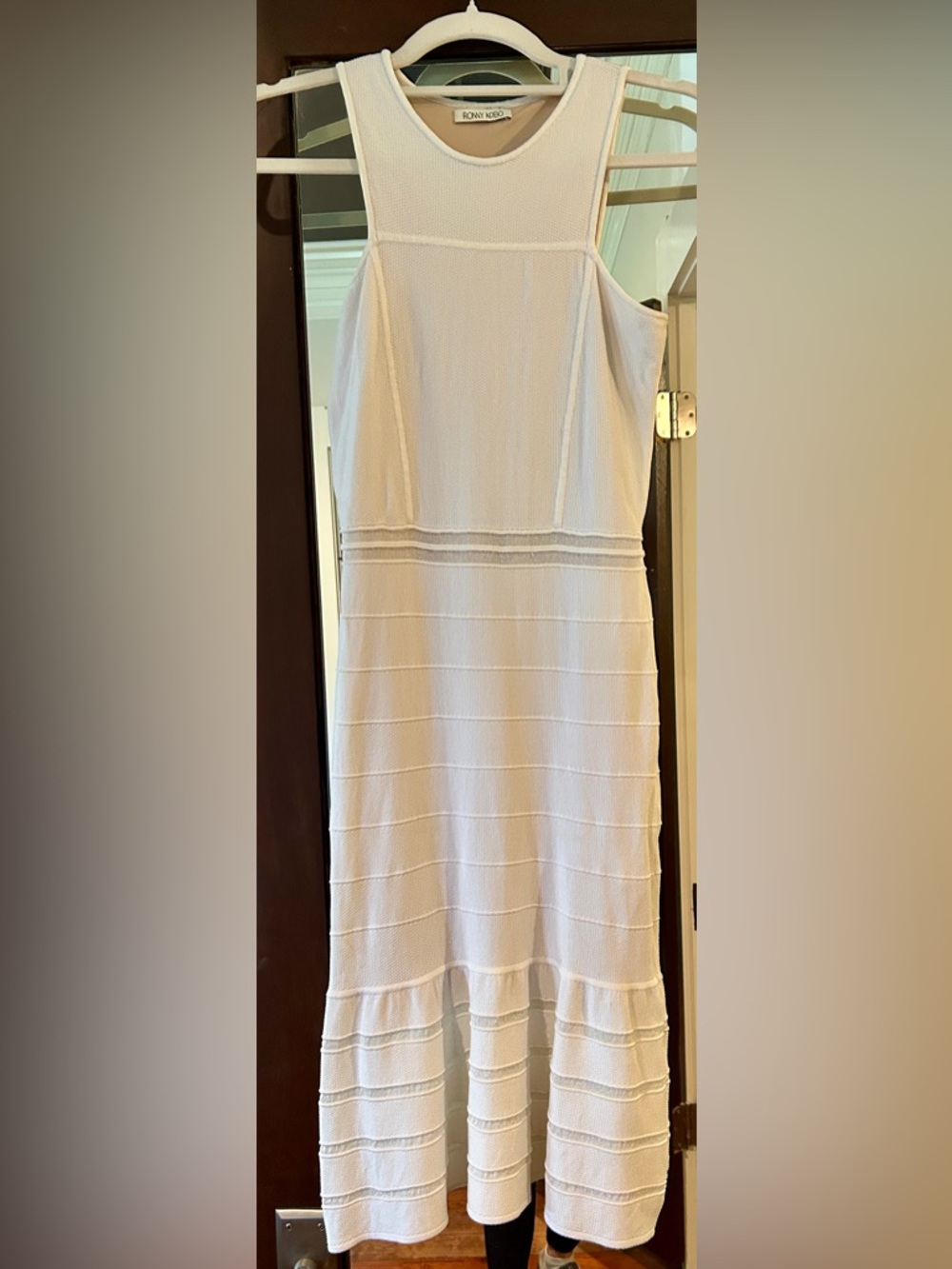 Ronny Kobo Sleeveless Knit Maxi Dress- fitted